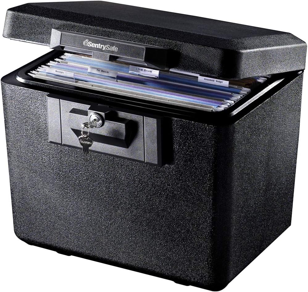 SentrySafe Black Fireproof Document Box